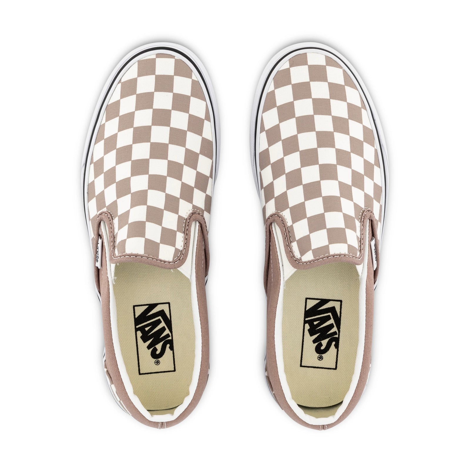 Vans Classic Slip On Canvas Sneaker Shoes Chess Check - Etherea/True White-3
