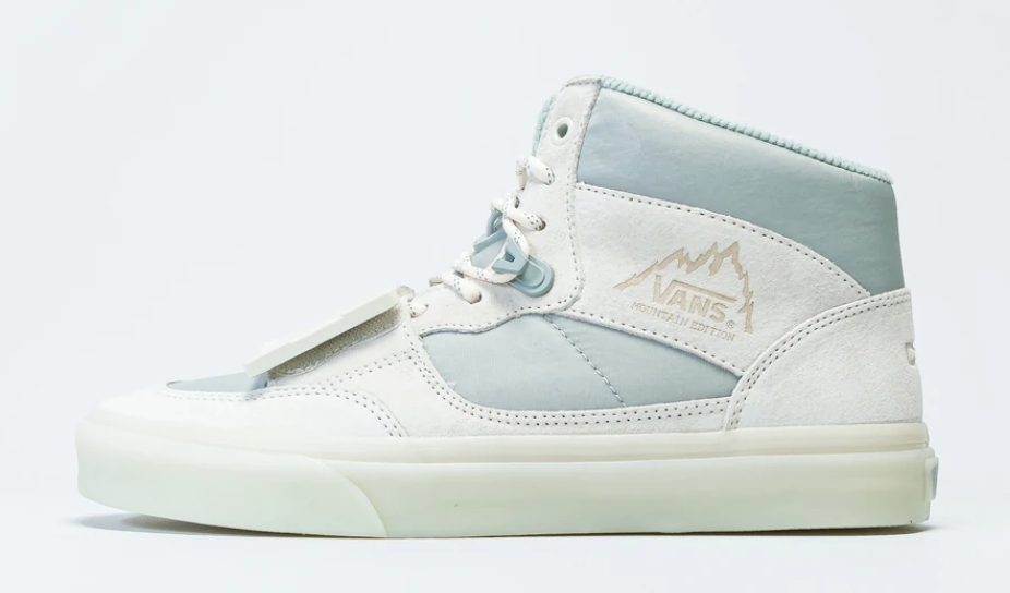 Vans Canvas High Top Shoes Sneakers Boots C2H4 - White/Sky-3