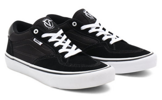 Vans Mens Rowan Pro Zorilla Shoes Slip-Resistant Lightweight - Black/White-0