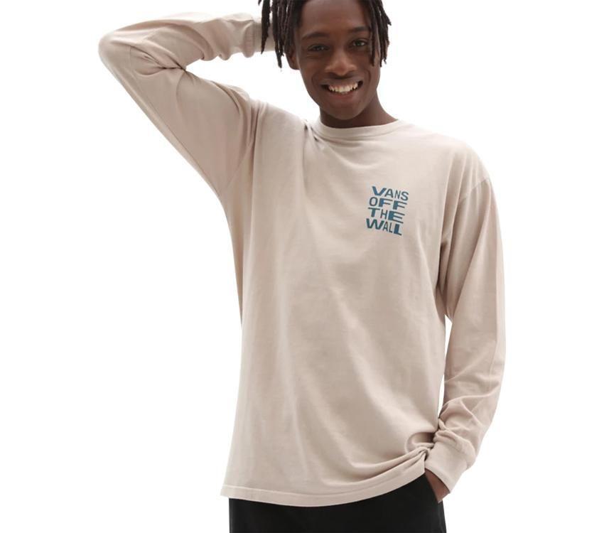 Vans Mens Have A Trip Long Sleeve T-shirt Top - Oatmeal-1