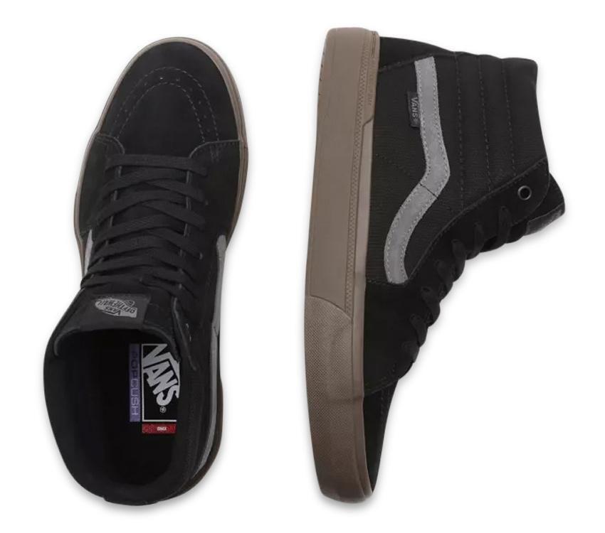 Vans Mens BMX SK8-HI Shoes High Top Runners Sneakers Skate - Black/Dark Gum-2