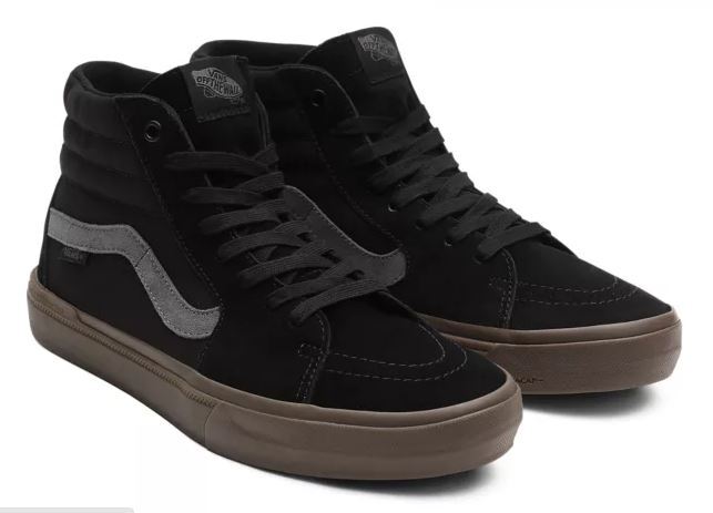 Vans Mens BMX SK8-HI Shoes High Top Runners Sneakers Skate - Black/Dark Gum-0