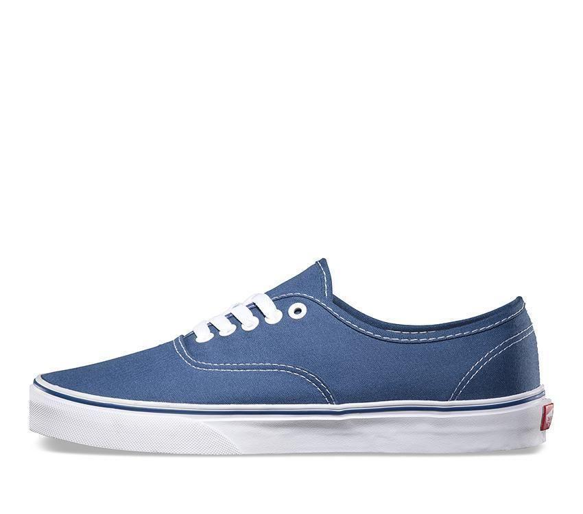 Vans Authentic Canvas Shoes Sneakers Denim Skateboard Sneakers Casual - Navy-4