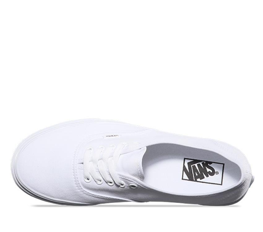 Vans Authentic Canvas Shoes Classic Skateboard Sneakers Casual - True White-2