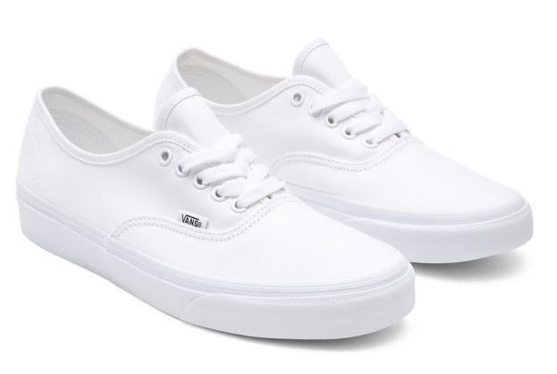 Vans Authentic Canvas Shoes Classic Skateboard Sneakers Casual - True White-0