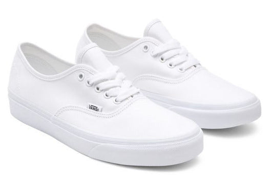 Vans Authentic Canvas Shoes Classic Skateboard Sneakers Casual - True White-0