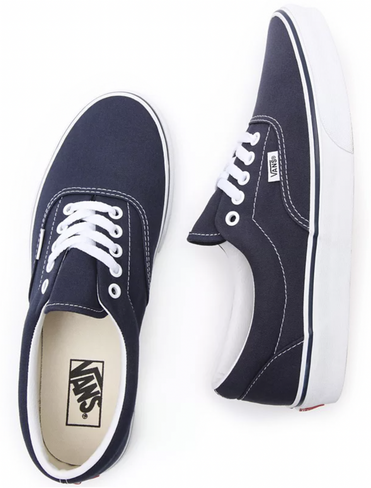 Vans Mens Era Canvas Shoes - Navy (Casual Skateboard Sneakers)-3