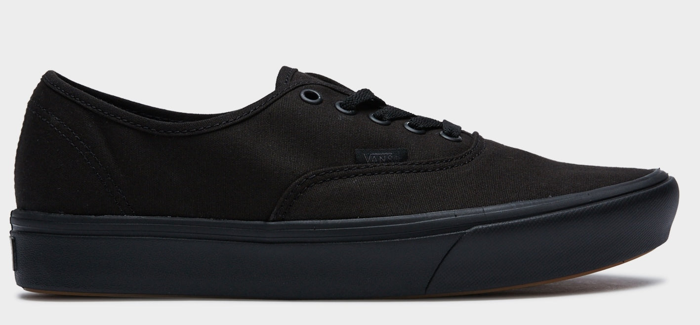 Vans Mens Authentic Comfycush Canvas Shoes Classic Sneaker Casual - Black/Black-3