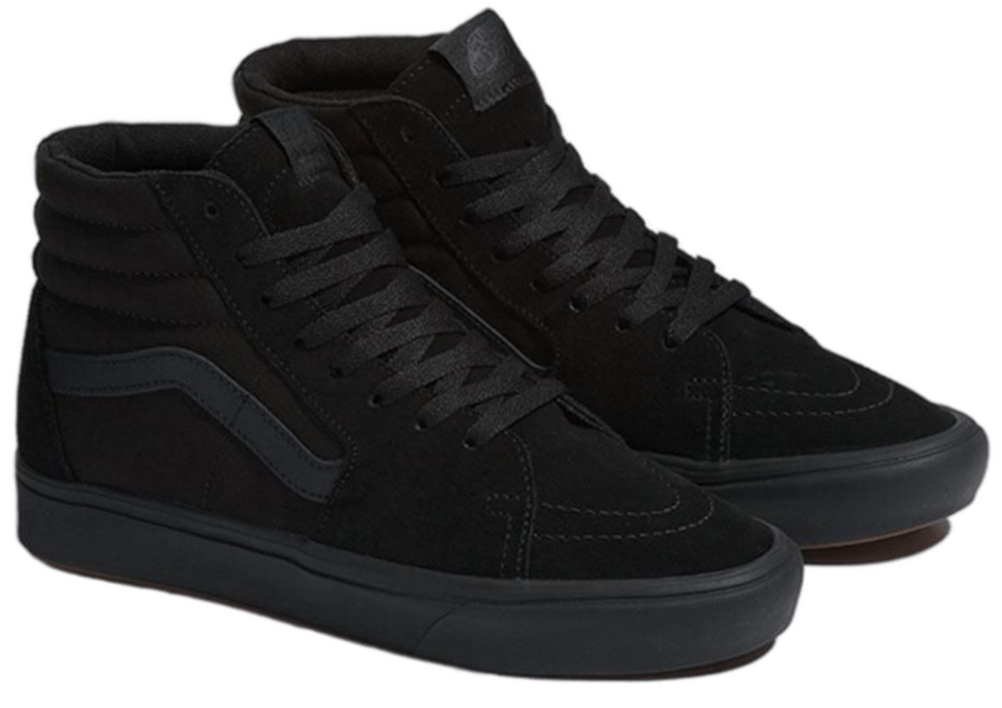Vans Mens High Top Comfy Cush Sk8-Hi Shoes Boots Sneakers Casual - Black/Black-1