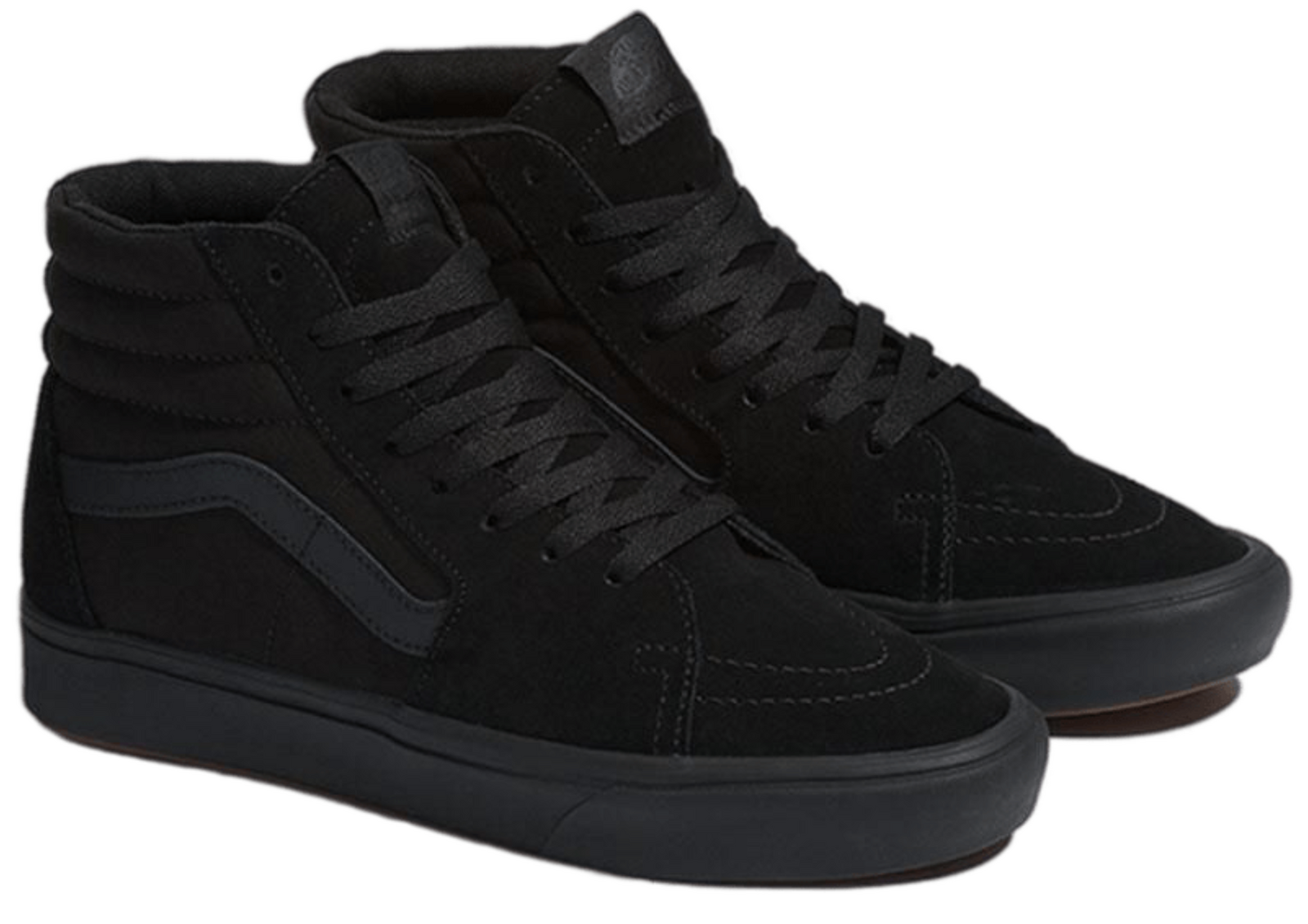 Vans Mens High Top Comfy Cush Sk8-Hi Shoes Boots Sneakers Casual - Black/Black-1