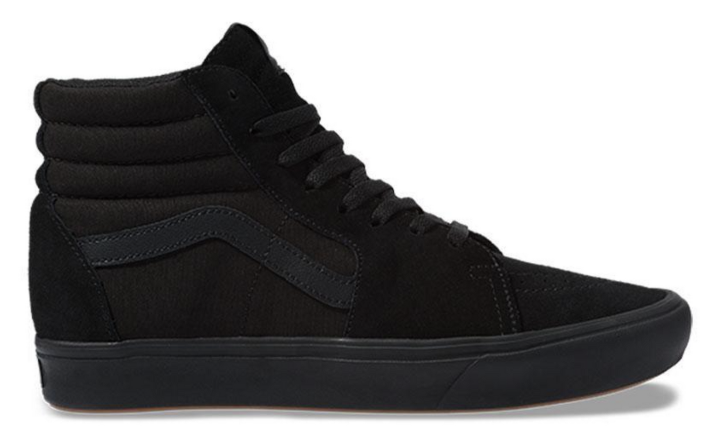 Vans Mens High Top Comfy Cush Sk8-Hi Shoes Boots Sneakers Casual - Black/Black-3
