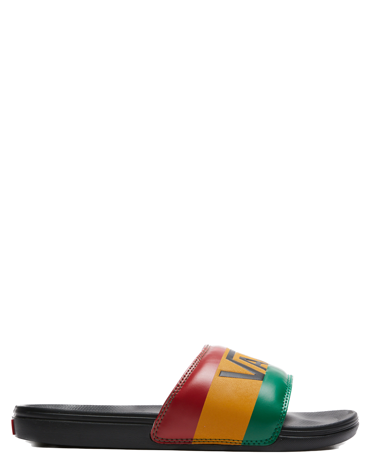 Vans La Costa Slide On Slides Flip Flops Bob Marley Reggae - Rasta Black-3