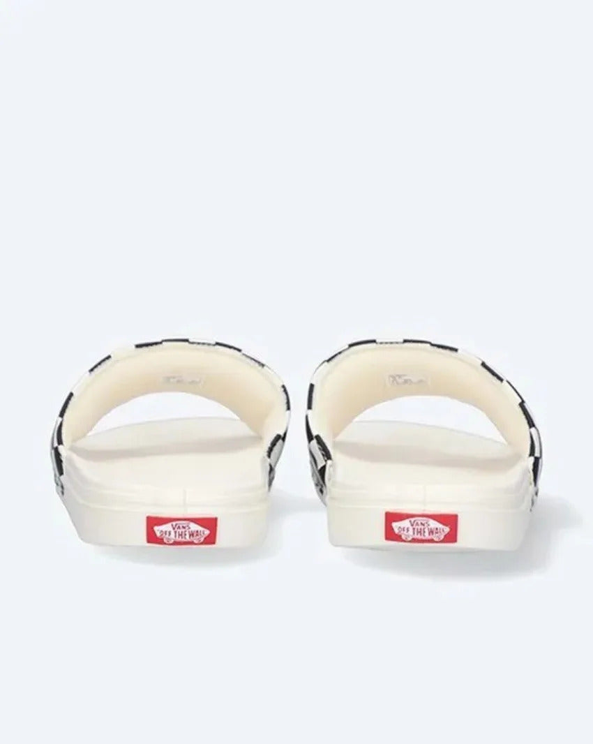 Vans La Costa Slide-On Chess Check Flip Flips Slip On - Black/Mars-4