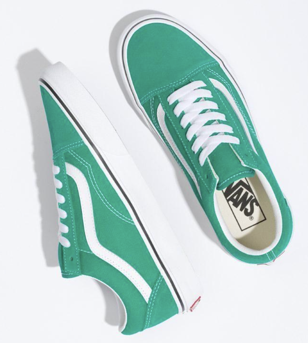 Vans Old Skool Canvas Casual Sneakers Shoes Skateboard - Pepper Green/White-3