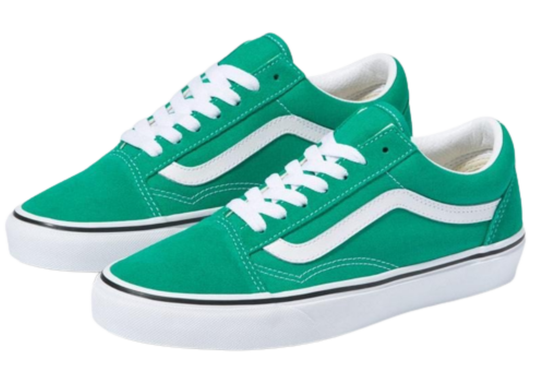 Vans Old Skool Canvas Casual Sneakers Shoes Skateboard - Pepper Green/White-0