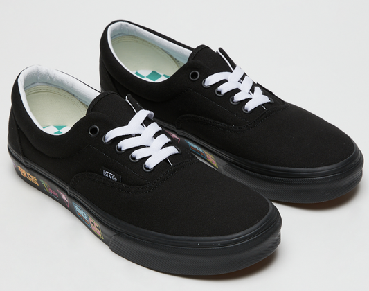 Vans Mens Era Market Canvas Casual Sneakers Shoes Skateboard - Black/Neon-0