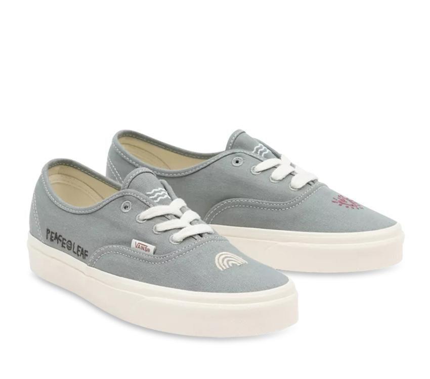 Vans Mens Authentic Eco Theory Sneakers Casual Shoes - Green Milieu/Marshmallow-1