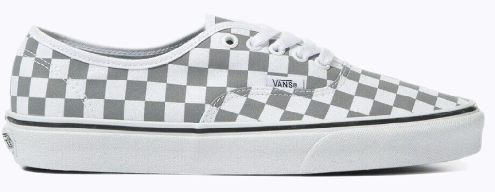 Vans Mens Authentic Canvas Shoes Eco Theory Sneakers Casual - Cosmic Check Grey-3