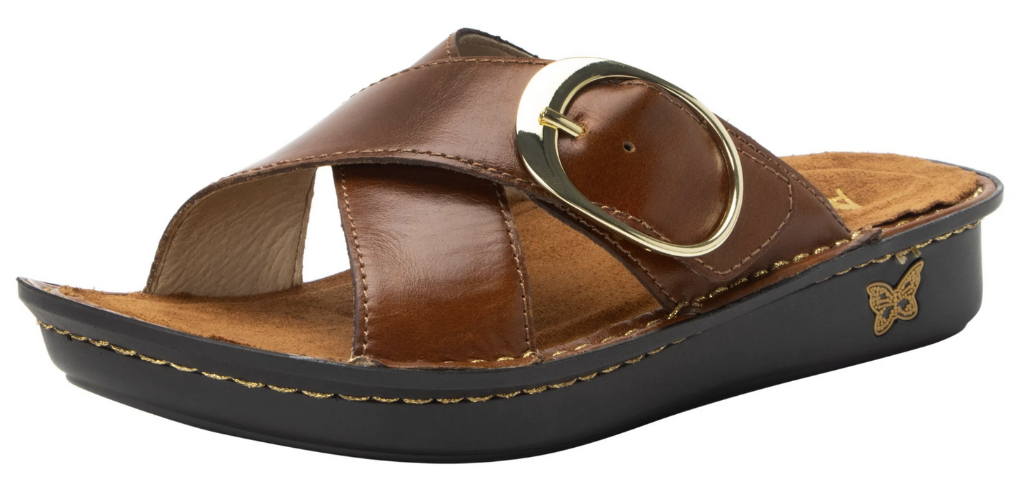Alegria Vanya Womens Slide Sandals Shoes Leather - Luggage-1