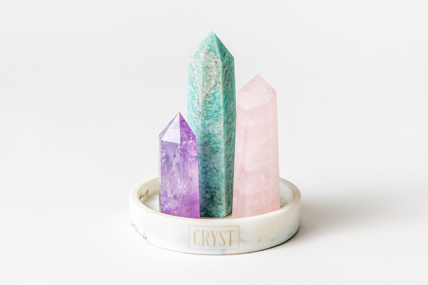 Virgo Crystal Trio - Rose Quartz, Amethyst + Amazonite-3
