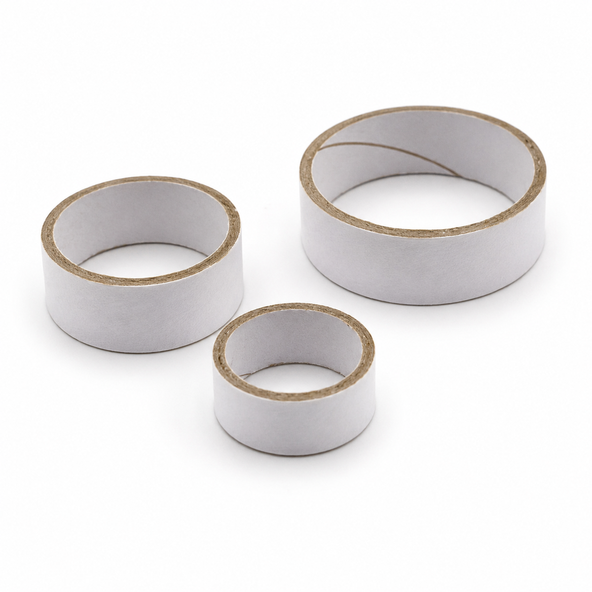 3x Strong Cardboard Paper Tubes for Arts, Crafts, Schools, DIY + More (1cm Length, 30/40/50mm Diameters) in White