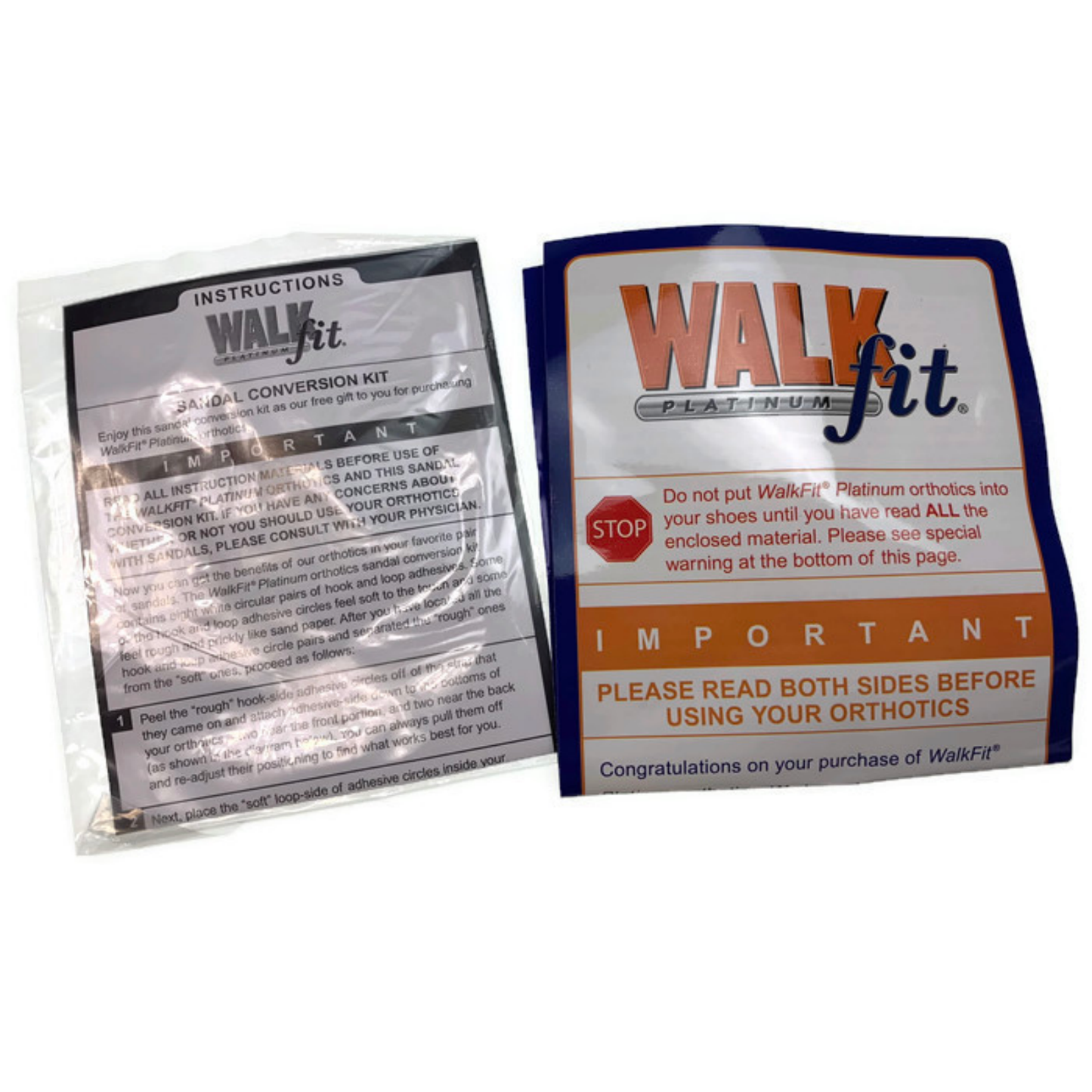 WALKFIT ORTHOTICS 3/4  Insoles Walk Fit Foot Feet Support PLATINUM SILVER - F (Womens 10-10.5, Mens 9-9.5)