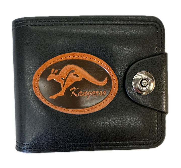 Souvenir Wallet Australia Classic Australian Kangaroo in Black
