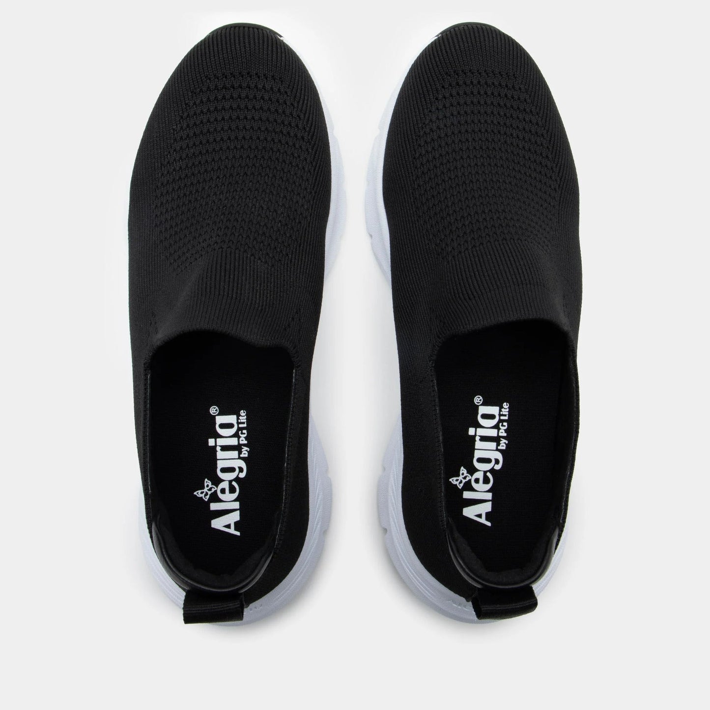 Alegria Womens Sport Shoes Waze Slip On - Black Top