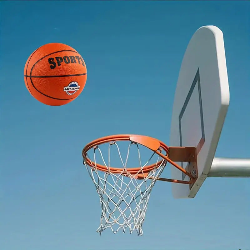 Classic Rubber Basketball Training Standard Size Downtown for NBA- Black/Orange-2