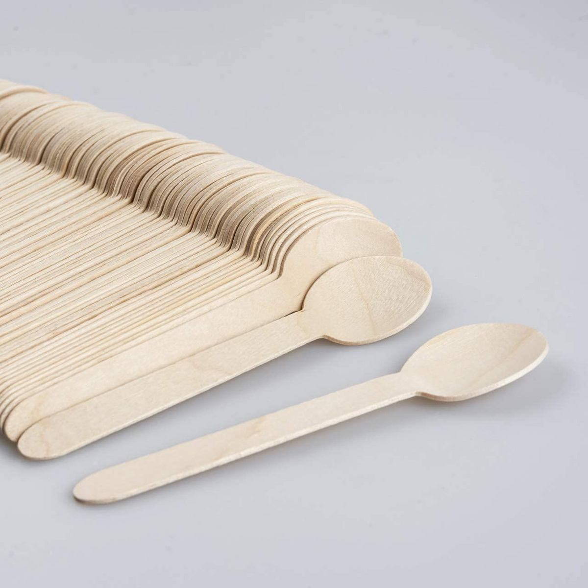 2160x 11cm Small Mini Extra Strong Disposable Wooden Spoons (Bulk)