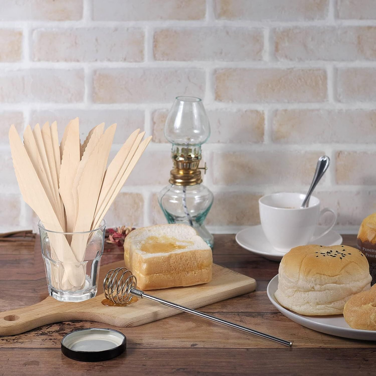 1800x 16.5cm Disposable Wooden Knives Cutlery Knife - Extra Strong (Bulk)