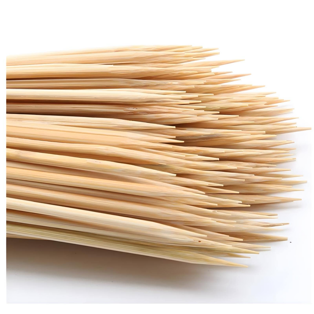 5400x 20cm Bamboo Skewers Disposable Round Wooden Kebab Satay Meat BBQ Stick
