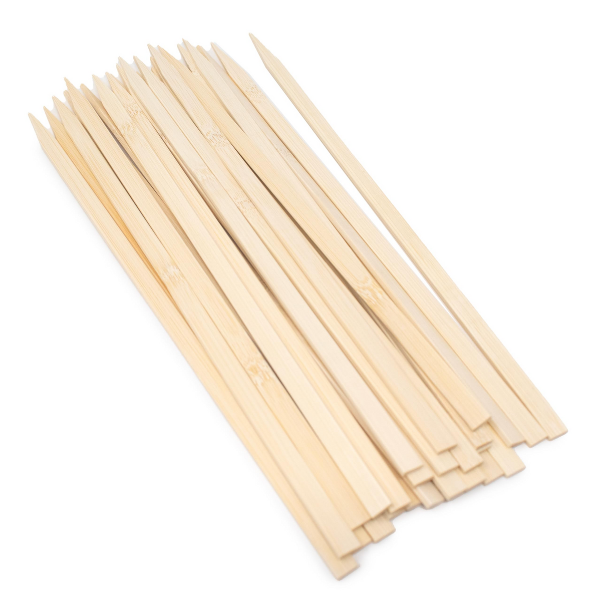 1080x 30cm Bamboo Skewers Disposable Flat Wooden Kebab Satay Meat BBQ Stick