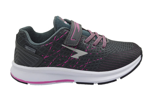 Weave Girls V Strap Runner - Charcoal Fuchsia-0