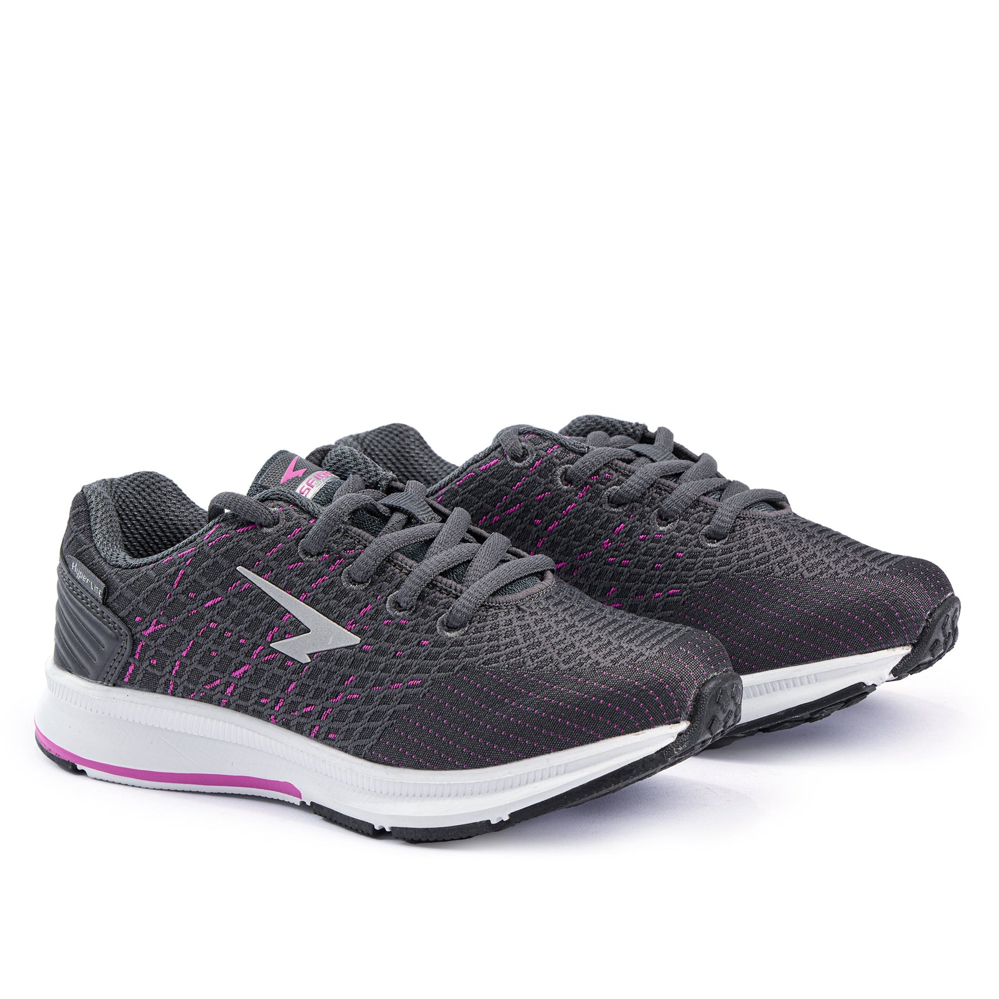Weave Girls Lace Runners - Charcoal Fuchsia-1
