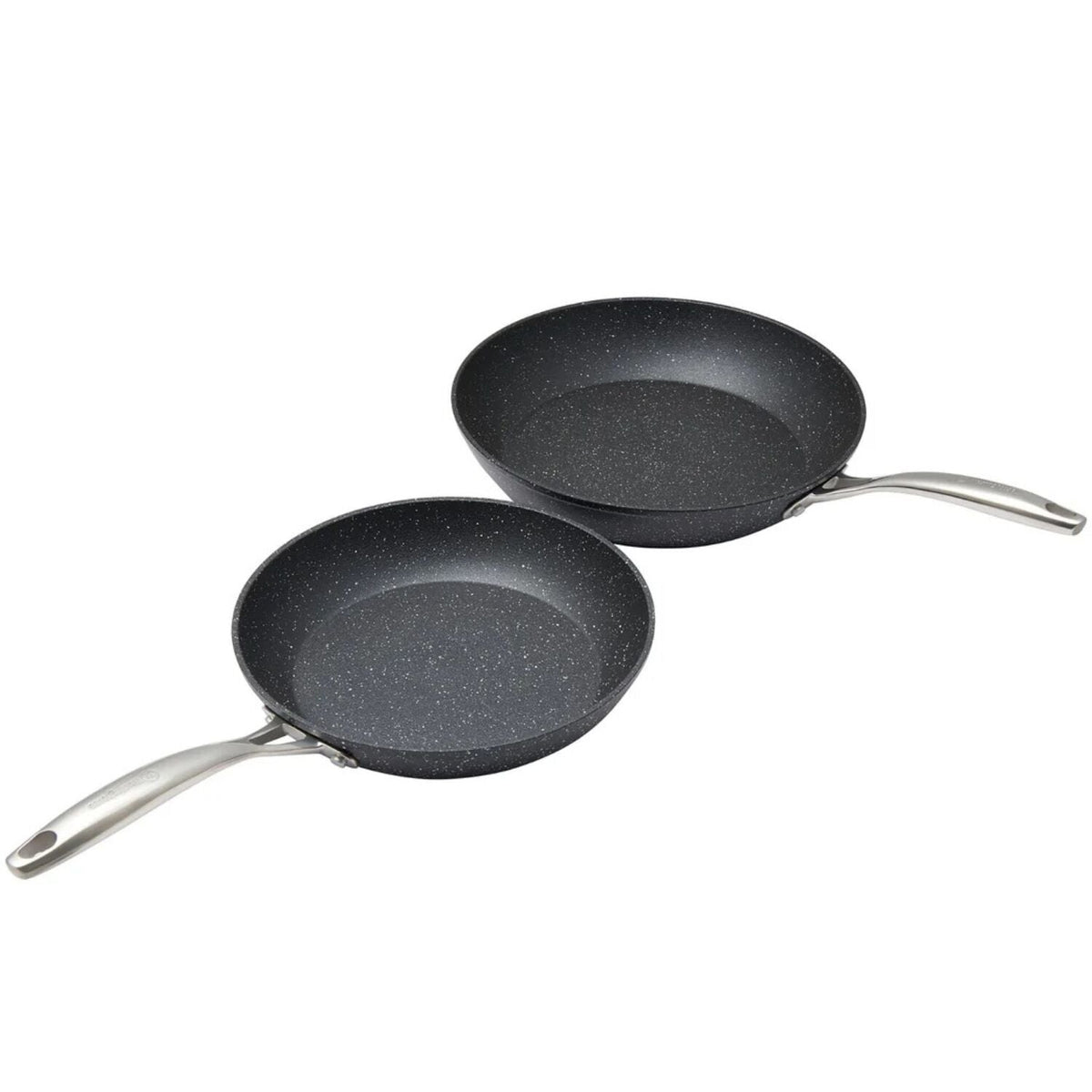 2pc Westinghouse 24cm/28cm Frypan Set Multi-Layer Non-Stick Home Cooking Black