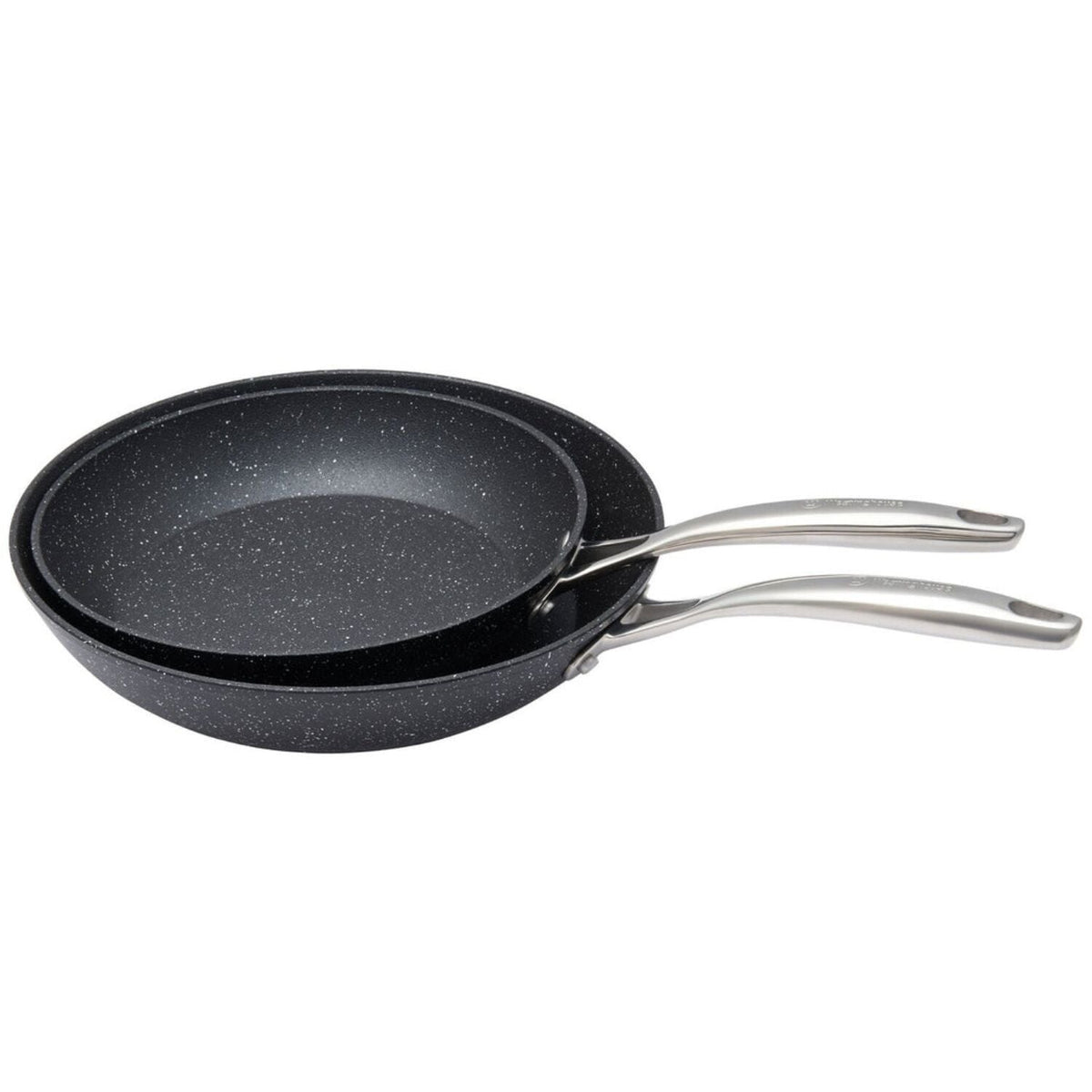 2pc Westinghouse 24cm/28cm Frypan Set Multi-Layer Non-Stick Home Cooking Black