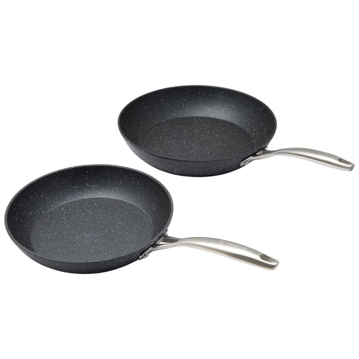 2pc Westinghouse 24cm/28cm Frypan Set Multi-Layer Non-Stick Home Cooking Black