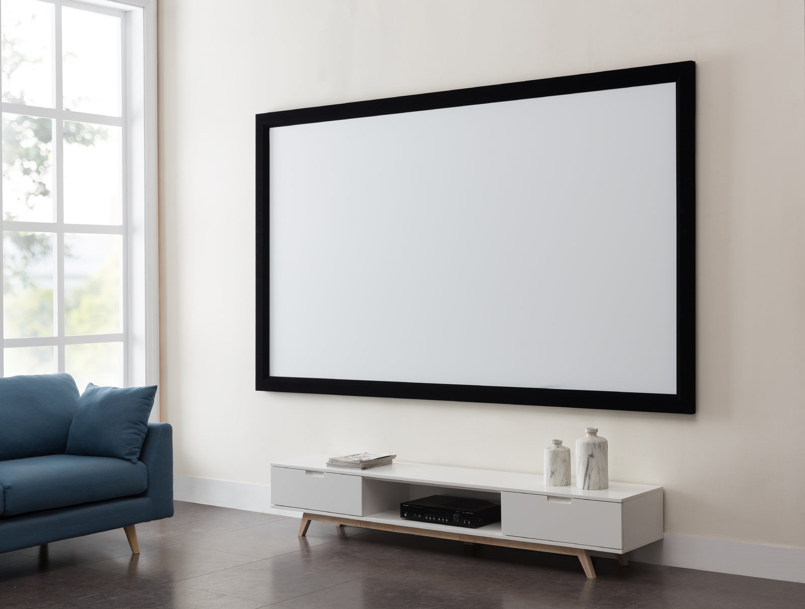 Westinghouse 120" Fixed Frame Projector Screen Theatre Projection Wall Mountable 16:9 - WHSCR120FIXED-2