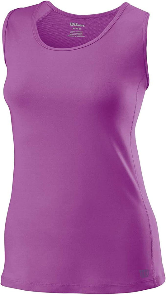 WILSON Womens Long & Lean Tennis Tank Top T Shirt Tee - New Fuchsia - X-Small-0