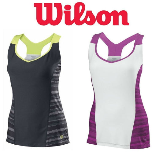 WILSON Womens Cardiff Wavy Print Tennis Tank Top T Shirt Tee WR3121200-0