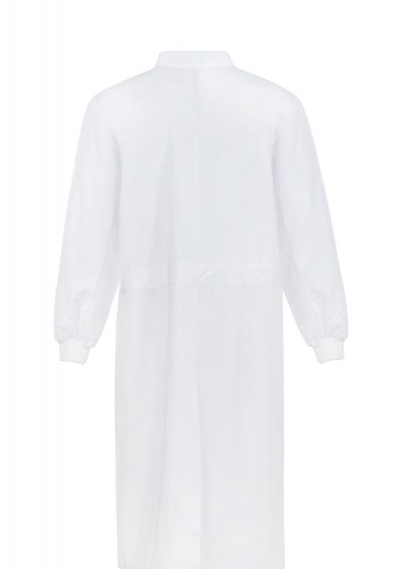 WorkCraft Long Sleeve Dust Coat w Cuff Full Length w Mandarin Collar - White-3