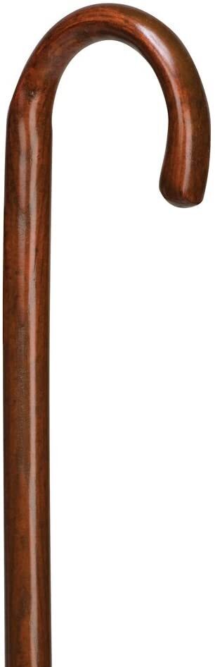 93cm WOODEN WALKING STICK Wood Cane Pole Carved Varnished Deluxe Sturdy - Mahogany-2