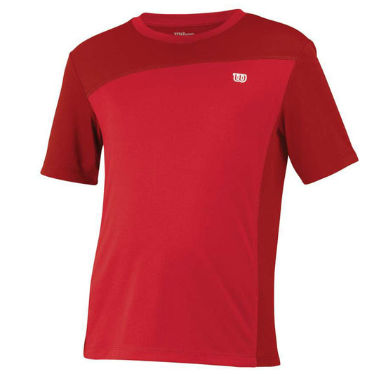 Wilson's B ProStaff Boys Crew T-Shirt Top Tennis Kids Childrens - Red-0