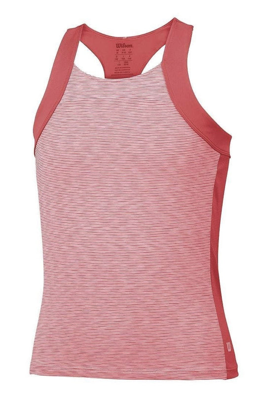 Wilson Striated Girls Cap Sleeve Top Childrens Kids Tennis Competition Shirt-0