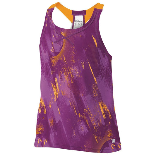 Wilson Girls SP Painted Print Mesh BF Tank Top Tennis Sports Kids-0