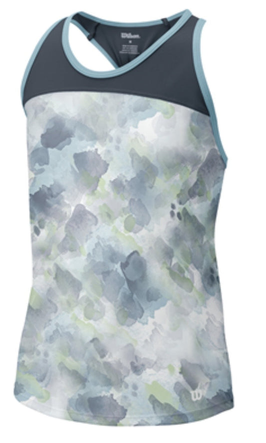 WILSON Girls Summer Flora Knot Tank Top Tennis Sports Childrens Kids-0