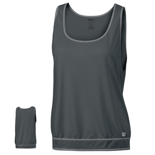 WILSON Womens Spring Mesh Tank Top nanoWIK Tennis - Grey-0
