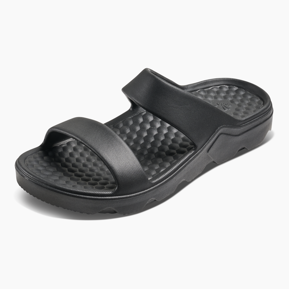 Joybees Womens Riviera Sandals Slip On Summer Shoes Block Soft in Solid Black