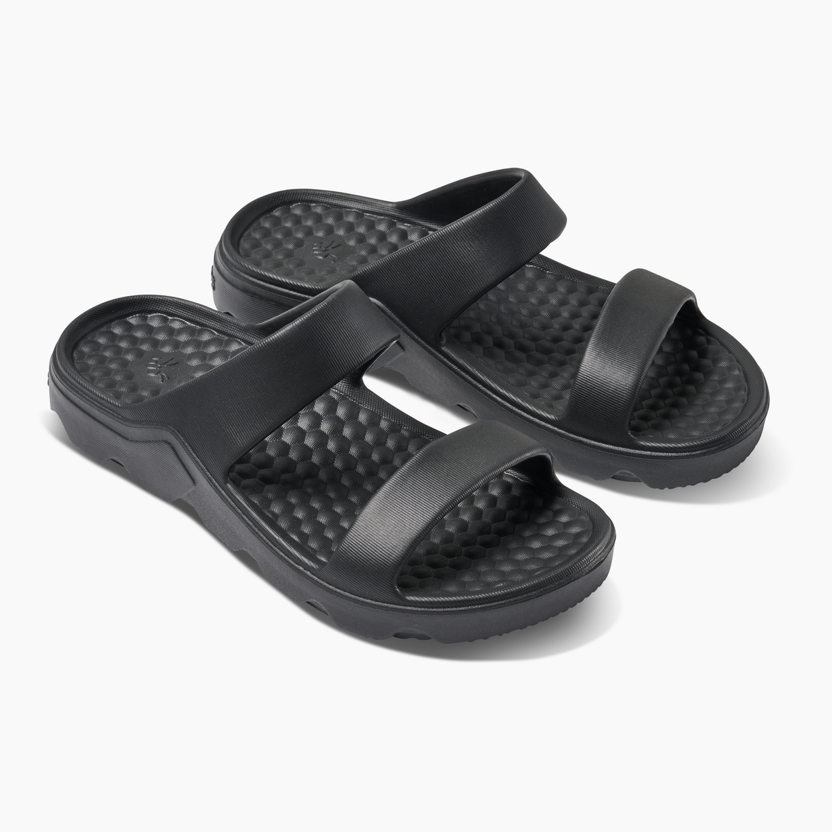Joybees Womens Riviera Sandals Slip On Summer Shoes Block Soft in Solid Black